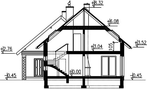 Фасад дома KI-0229-75 Фасад дома KI-0229-75