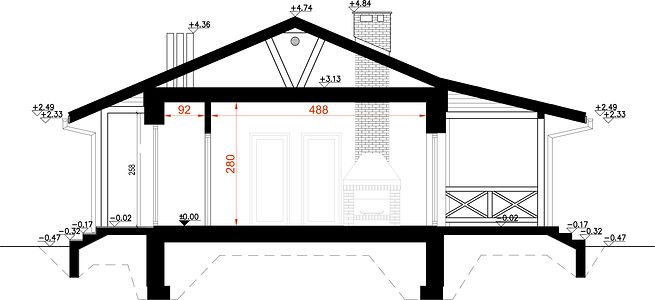 Фасад дома HR-8077-79 Фасад дома HR-8077-79