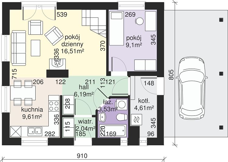 План 1 этажа дома RM-3975-66 План дома RM-3975-66
